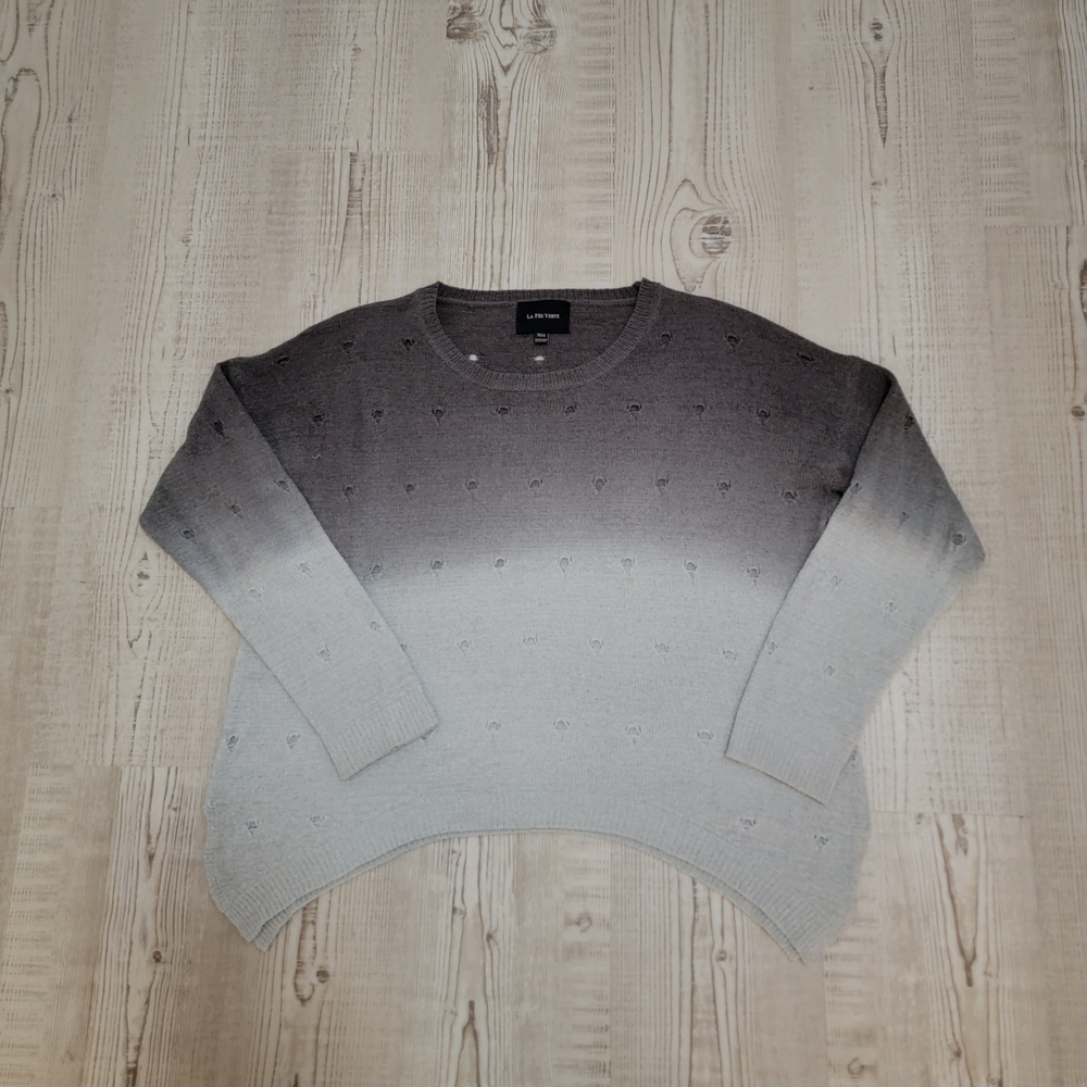 Stylish Ombre Gray Sweater